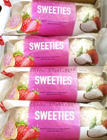Sweetıes Çilekli Wafer Topları 1 Kutu(12 Paket)