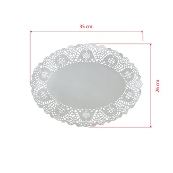 Dolphin Dantel Kağıt 26cmx35cm Oval 100 Adet