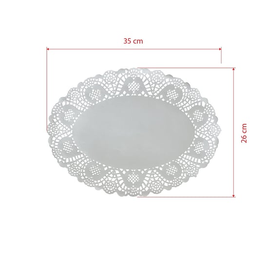 Dolphin Dantel Kağıt 26cmx35cm Oval 100 Adet