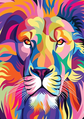 Nova 1000 Parça Renkli Aslan Portresi Puzzle