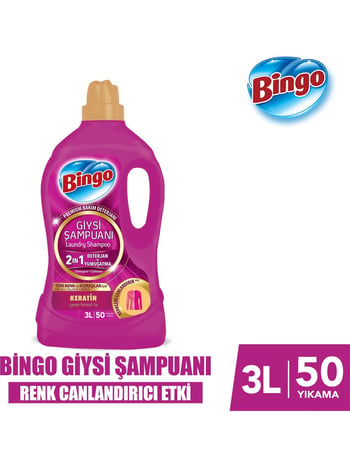 Bingo Giysi Şampuanı 2ın1 Renk Canlandırıcı Etki 3 Lt