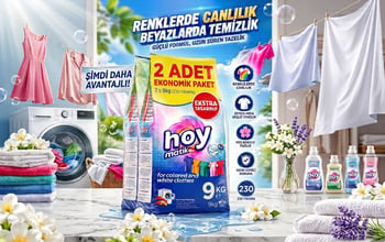 Hoy Matik Renkliler ve Beyazlar için Toz Deterjan 9 Kg
