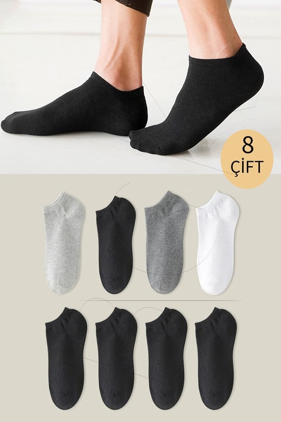 Bgk Unisex Basic Patik Çorap 8 Çift 41-45