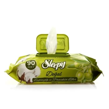 Sleepy Islak Bebek Havlusu 90'lı Zeytinyağı & Pamuk
