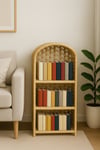 Dekoratif Hasır 3 Raflı Çok Amaçlı Kitaplık