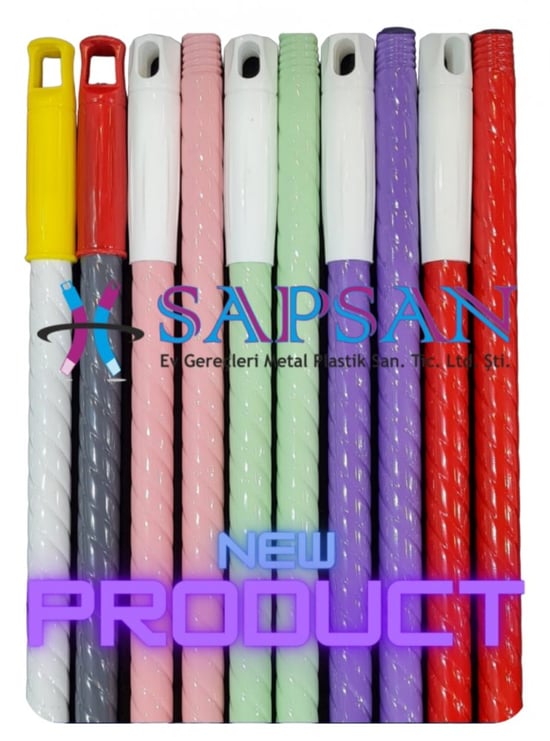 Sapsan Desenli Pasolu Karışık Renki 120 Cm Sap Mop Paspas