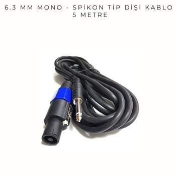 6.3 Mm Mono-spekon Kablo 5 Metre