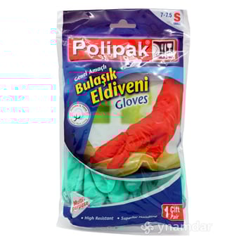 Polipak Bulaşık Eldiveni 7-7,5 Small Yeşil