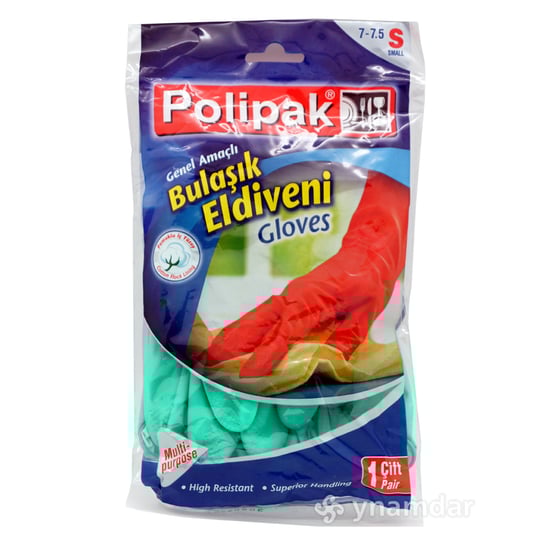 Polipak Bulaşık Eldiveni 7-7,5 Small Yeşil