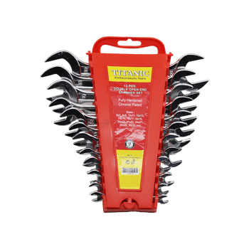 Titanic Tools ( 12pcs ) ( 6-32mm ) Ağzı Açık Anahtar Takımı ( Plastik Stand Taşıma Aparatlı )