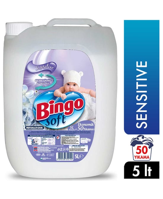 Bingo Soft Yumuşatıcı 5 Lt Sensitive
