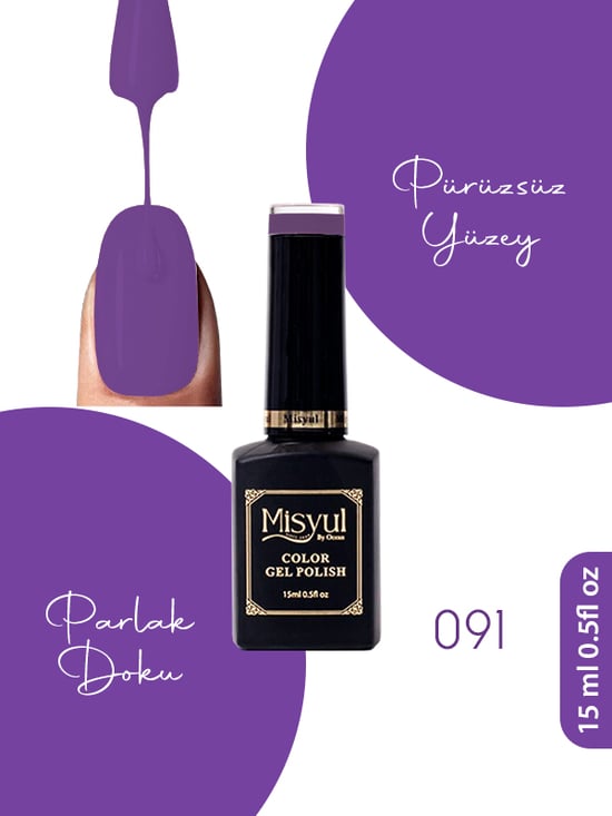 Misyul Uv Led Kalıcı Oje Nail Art 15 Ml 091