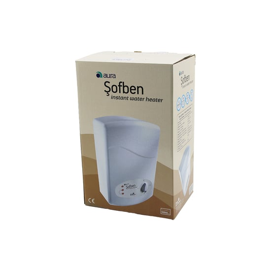 Aura Model-105-a6 ( Elektrikli ) Banyo Şofben ( 7350w ) ( Çift Termostatlı ) ( 3 Kademeli ) ( Tüp Rezistanslı ) ( 5 Emniyetli )