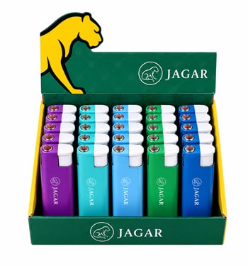 Jagar Jcm 017 Turbo Çakmak – Renkli Gövde Beyaz Detaylı Standlı Çakmak