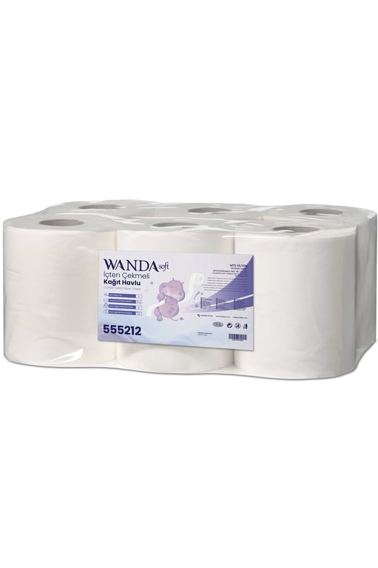 Wanda Soft İçten Çekmeli Kağıt Havlu 6'lı Paket 3 Kg - 2 Katlı, 21cm Yaprak Eni