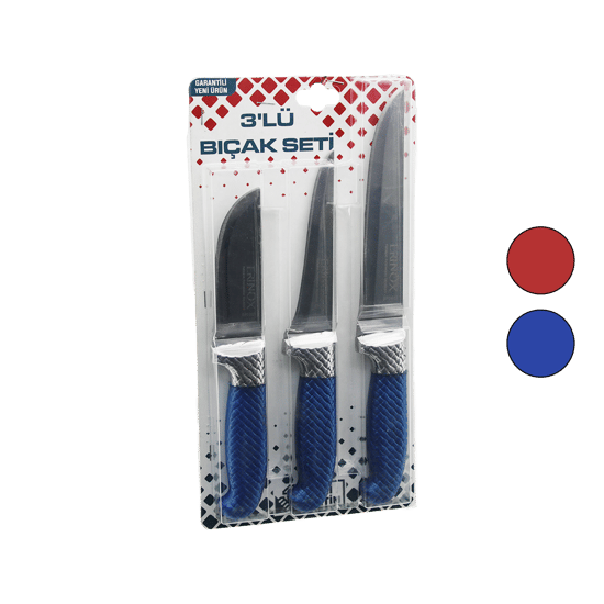 Erinox Bp-300 ( 3pcs ) ( Bilezikli ) Kurban Bıçak Seti ( Bp-320y--bp-036k--bp-0403 ) ( No:2 Kemik Sıyırma & No:0 Yüzme & No:3 Et Kurban Bıçak)