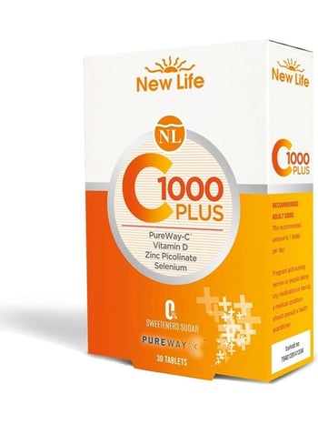 New Life C 1000 Plus 30 Tablet Vitamin ve Mineral İçeriği ile Türkiye Menşeli Yetişkin Kullanımı