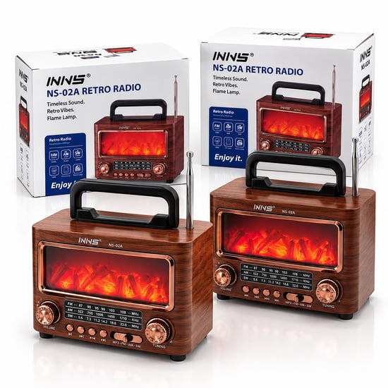 Nns Ns-02a Pl-4731 ( İbreli ) Şömineli Radyo & Retro ( Am & Fm & Sw )( Usb & Type-c Sarjlı )( Bt & Tf & Usb ) Speaker