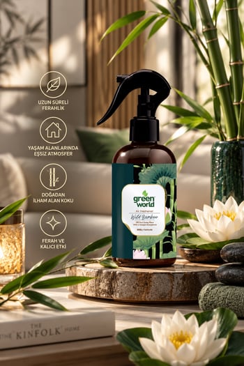 Green World Wild Bamboo Oda ve Ortam Kokusu Spreyi 400 Ml – Kalıcı Ferah Koku