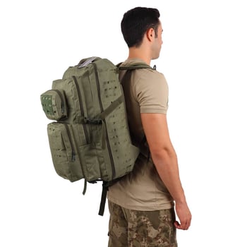 45 Litre Lazer Kesim Outdoor Sırt Çantası – Haki