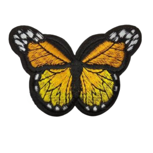 P Parla Aplike Ütü İle Yapışan Kelebek Sarı Arma 7x5 cm