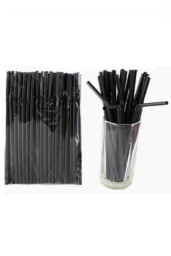 Dolphin Jelatinli Körüklü Frozen Pipet Siyah 23,5cm X 8mm 50li