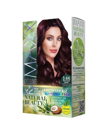 Maxx Deluxe Natural Beauty Amonyaksız Set Boya3.66 Patlıcan Moru