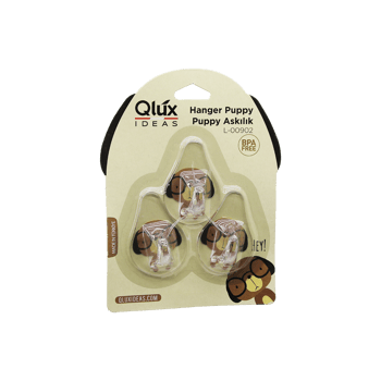 Qlux L-00902 ( 3pcs ) Puppy Askı ( Şeffaf Askı ) ( Yapışkanlı Montaj )