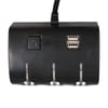 Olesson 1506 12-24v Çift Usb Girişli 120w 80 Cm Kablolu 3'lü Araç Çakmak Çoklayıcı
