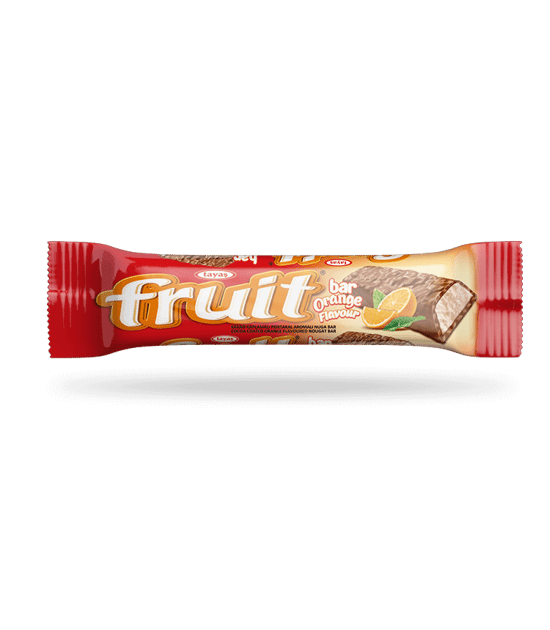 Tayaş Fruit Bar - Kakao Kaplamalı Portakal Aromalı Nuga Bar 20 Gr