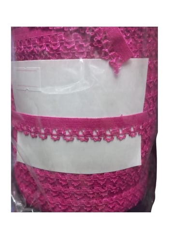 Çamaşır Lastiği Dantelli 1 Cm 75 Metre 1 Top Fuşya
