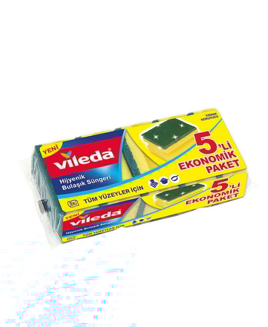 Vileda Bulaşık Süngeri 5'li Oluklu