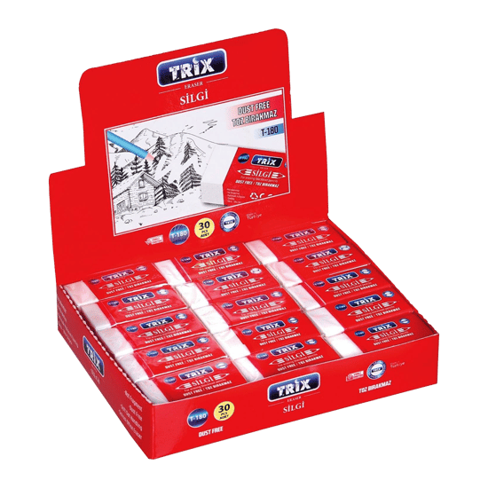 İnura Global Trix T-180 ( Küçük ) Beyaz Silgi ( Toz Bırakmaz )