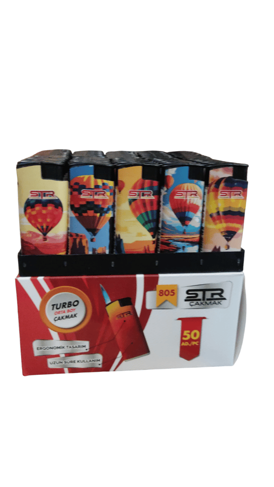 Str Dolumlu İzgaralı Jet Çakmak (balon)