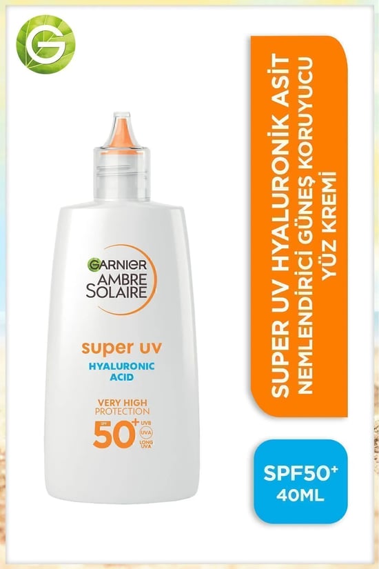 Garnier Ambre Solaire Hyaluronik Asit Kuruluk Karşıtı Günlük Güneş Koruyucu Yüz Kremi Spf50 40ml
