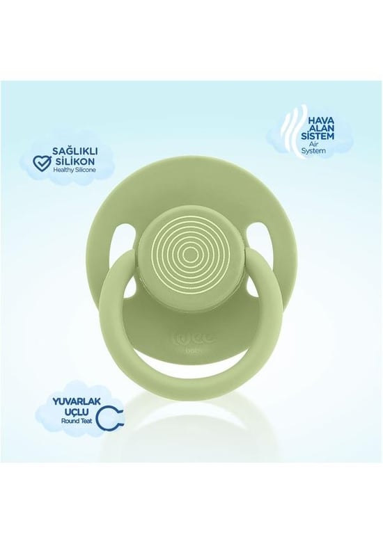 Wee Baby Cool Yuvarlak Uçlu Emzik No:1 0-6 Ay Yeşil