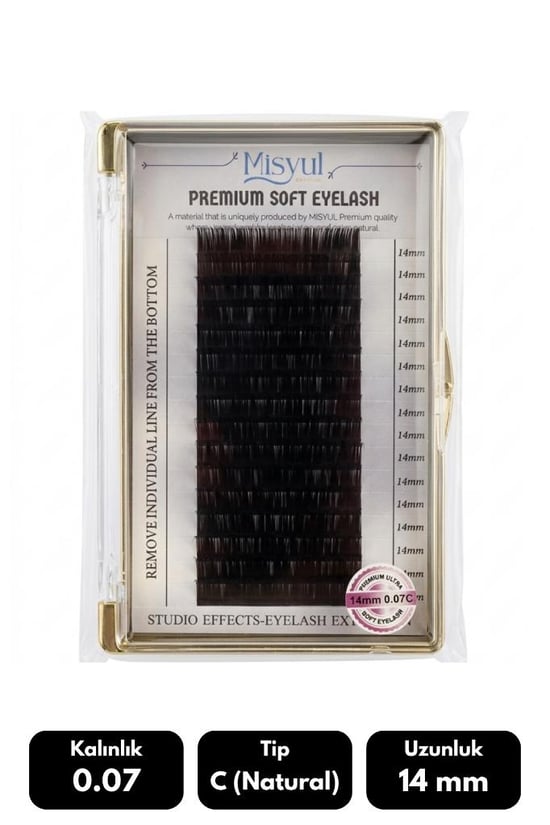 Misyul 0.10c Natural Kıvrım 10 Mm Soft Eyelash Doğal İpek Kirpik 16'lı