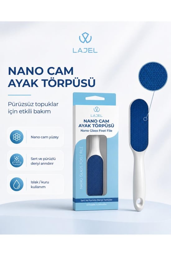 Lajel Premium Nano Cam Hassas ve Cilt Dostu Hijyenik Ayak Topuk Nasır Törpüsü