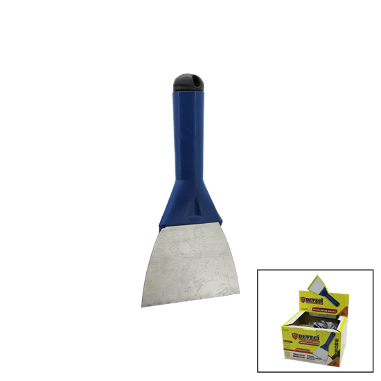 Deveci Dvc-74235 ( No-12 & 120mm ) ( Kapaklı ) ( Saptak ) Metal Kazıma Spatulası ( Plastik Saplı )