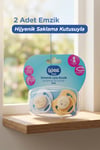 Wee Baby Duo Simetrik Uçlu Emzik 0-6 Ay No:1 (mavi - Sarı)