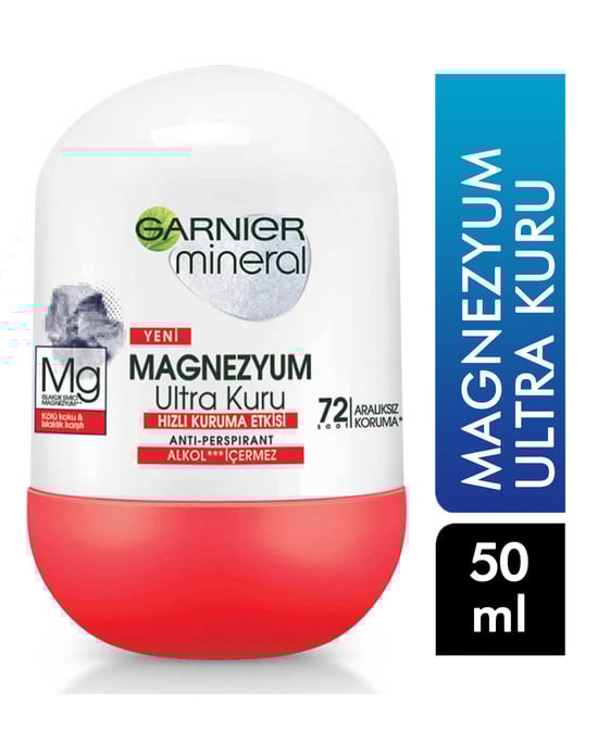 Garnier Magnezyum Ultra Kuru Mineral Roll On 50 ml