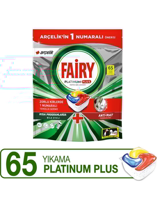 Fairy Platinum Plus Bulaşık Makinesi Deterjanı 65’li