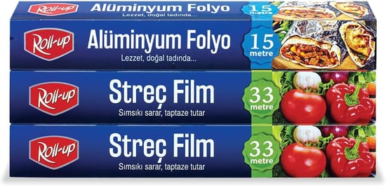 Roll-up Streç Film + Alüminyum Folyo Ekonomik Mutfak Seti