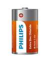 Philips Extra Zinc Chloride D Boy Büyük Boy Pil R20l2b/10