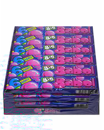 Bigbabol Sakız 25 gr X 18'li Paket Karışık Meyve Aromalı Şekerli Balonlu