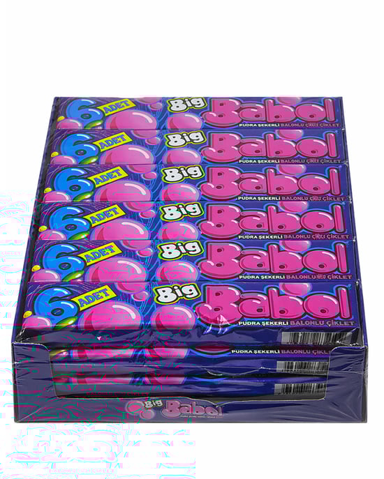Bigbabol Sakız 25 gr X 18'li Paket Karışık Meyve Aromalı Şekerli Balonlu