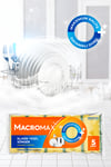 Macromax Tırnak Koruyuculu Bulaşık Süngeri 5'li Paket Ergonomik Yeşil Klasik Sünger