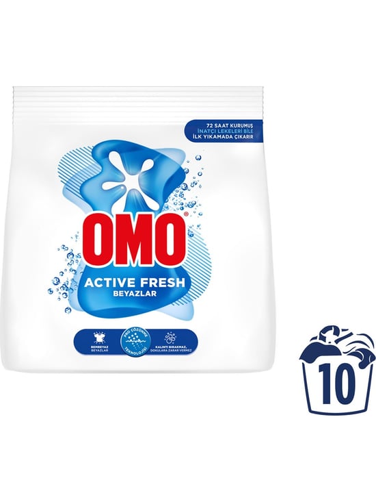 Omo Toz Çamaşır Deterjanı 1,5 kg 10 Yıkama Active Fresh