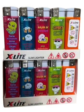 X-lite Baskılı Resimli Figürlü Çakmak *50 Pcs
