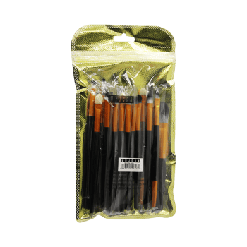 Mujgan Mjgn-39s ( Siyah=fırça Uçları & Sap ) ( 20pcs ) Makyaj Fırça Seti